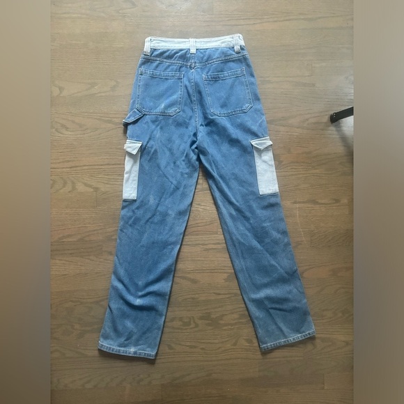 Pacsun Colorblock Boyfriend Cargo Carpenter Pants Womens size 28 - Picture 6 of 10